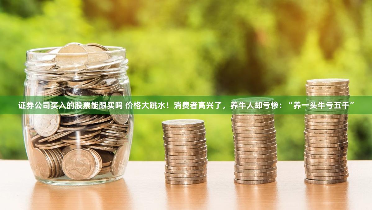 证券公司买入的股票能跟买吗 价格大跳水！消费者高兴了，养牛人却亏惨：“养一头牛亏五千”