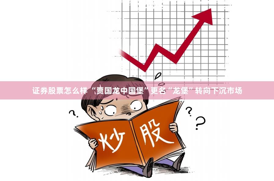 证券股票怎么样 “贾国龙中国堡”更名“龙堡”转向下沉市场